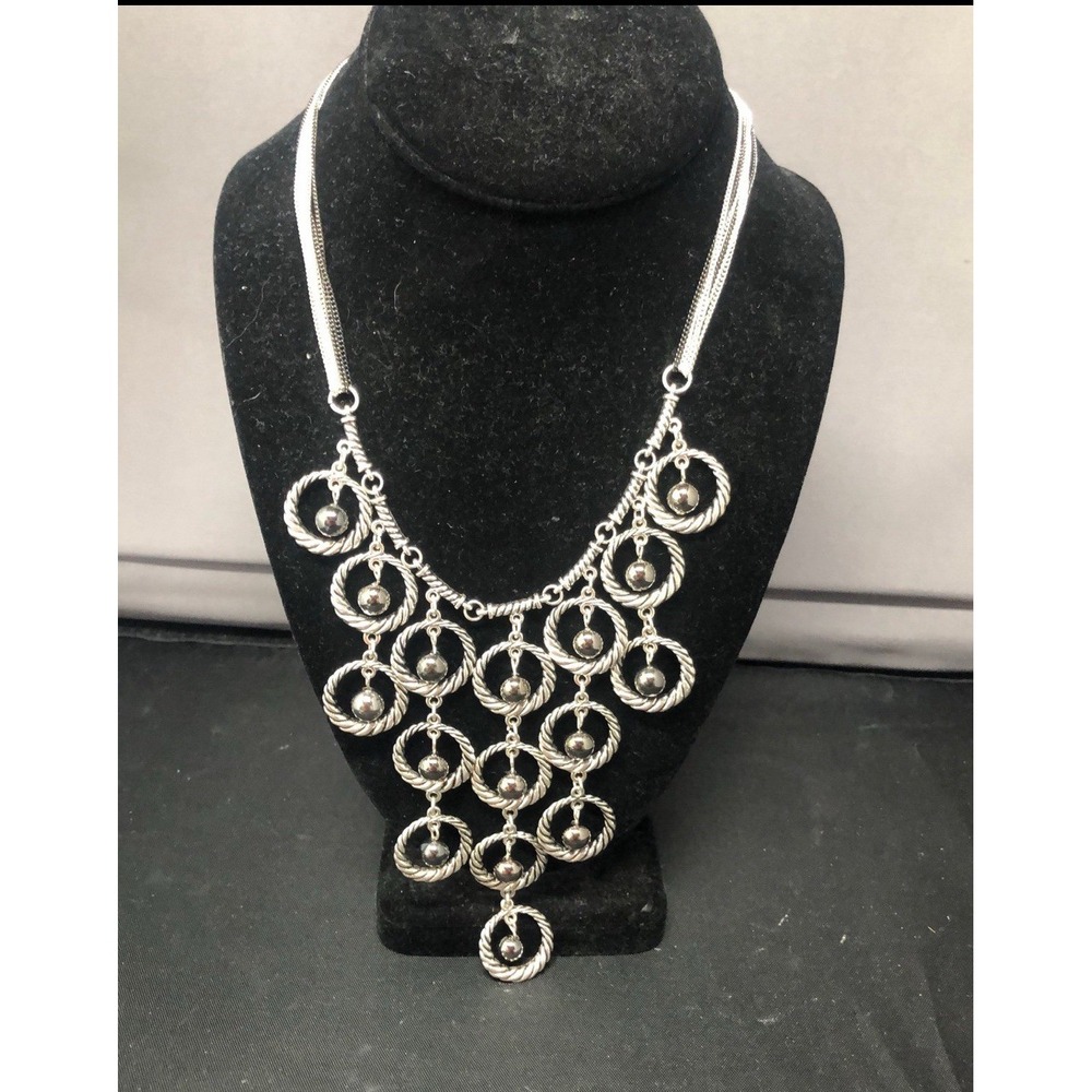 NWOT Alfani Chain Bib Necklace with Drop Bead